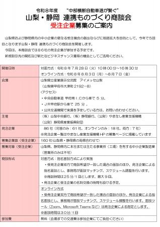 “中部横断自動車道が繋ぐ”山梨・静岡 連携ものづくり