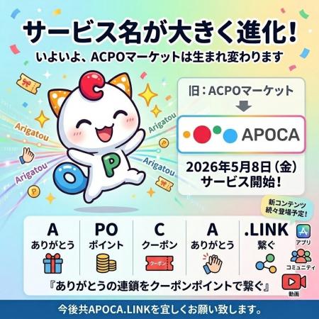 新時代のポイ活ACPOマーケットが本日『APOCAリンク』