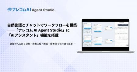 自然言語とチャットでワークフローを構築──「ナレコム