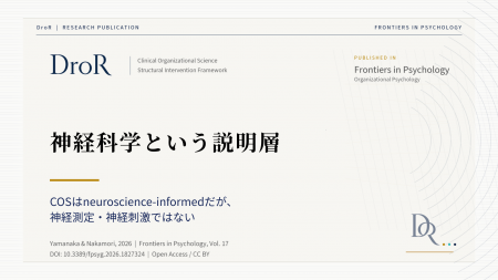 臨床組織科学(COS)は神経測定をしない──組織神経科 臨床組織科学(COS)は神経測定をしない──組織神経科