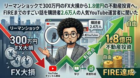 【FIRE達成】FXで300万円を一夜で失った男が、1.8億円