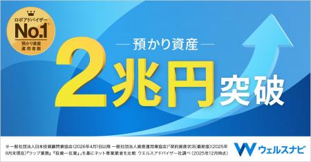預かり資産・運用者数 国内No.1ロボアドバイザー（※1