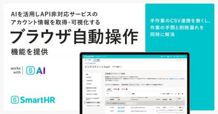 SmartHR、AIを活用しAPI非対応サービスのアカウント情