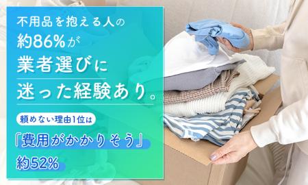 不用品を抱える人の約86％が業者選びに迷った経験あり