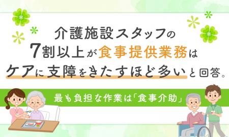 介護施設スタッフの7割以上が食事提供業務は「ケアに 介護施設スタッフの7割以上が食事提供業務は「ケアに