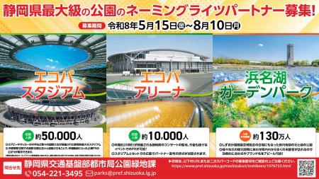 【静岡県】静岡県最大級の公園のネーミングライツパー