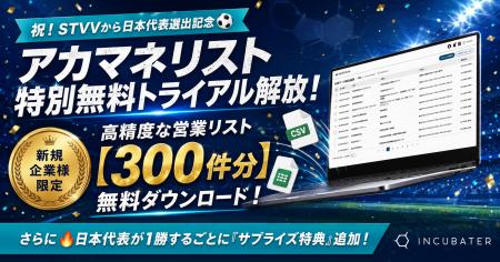 【祝・日本代表選出】STVVスポンサーのインキュベータ