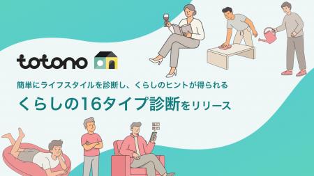 入居者アプリ「totono」に新機能「くらしの16タイプ診 入居者アプリ「totono」に新機能「くらしの16タイプ診