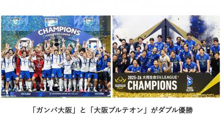 ガンバ大阪がACL2優勝、大阪ブルテオンがSVリーグ優勝 ガンバ大阪がACL2優勝、大阪ブルテオンがSVリーグ優勝