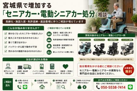宮城県・仙台市で「セニアカー・電動シニアカー買取強 宮城県・仙台市で「セニアカー・電動シニアカー買取強