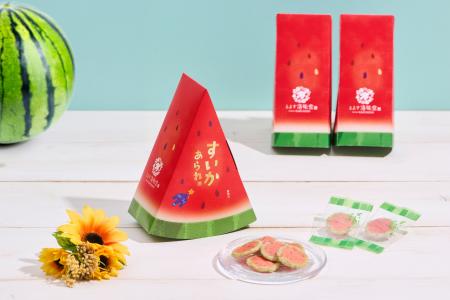とよす洛味堂の夏の風物詩 季節限定『すいかあられ』 とよす洛味堂の夏の風物詩 季節限定『すいかあられ』