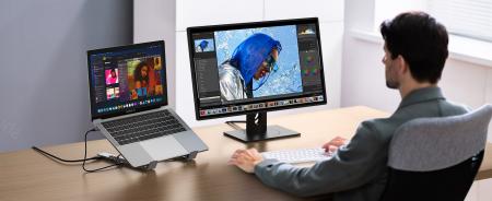 【期間限定セール】Mukiya USB-C Hub搭載PCスタンド「 【期間限定セール】Mukiya USB-C Hub搭載PCスタンド「