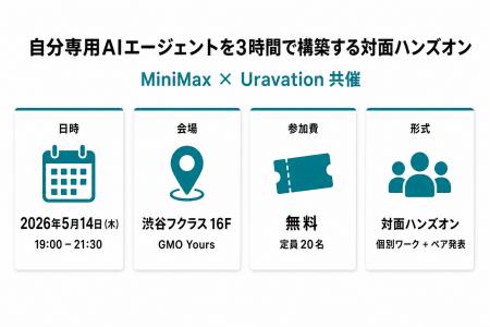 Uravation、MiniMax社・Hailuo AIと共催した対面ハン Uravation、MiniMax社・Hailuo AIと共催した対面ハン