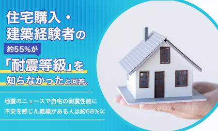 住宅購入・建築経験者の約55%が「耐震等級」を知らな 住宅購入・建築経験者の約55%が「耐震等級」を知らな