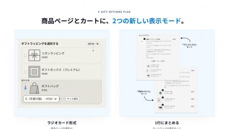 Shopifyアプリ「Gift Options Plus」、選択UI『ラジオ Shopifyアプリ「Gift Options Plus」、選択UI『ラジオ