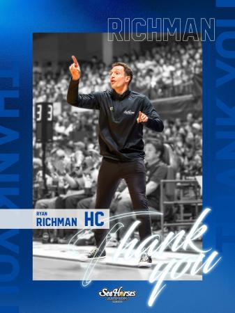 ライアン・リッチマンHC 退団のお知らせ