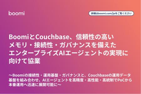 BoomiとCouchbase、信頼性の高いメモリ・接続性・ガバ