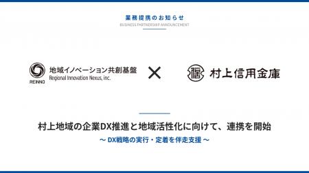 村上信用金庫 × 地域イノベーション共創基盤株式会社 村上信用金庫 × 地域イノベーション共創基盤株式会社