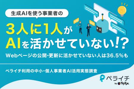 仕事で生成AIを使う3人に1人の36.5%が、Webページの公