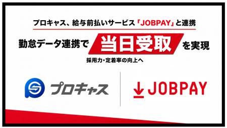 プロキャス、給与前払いサービス「JOBPAY」と連携　勤
