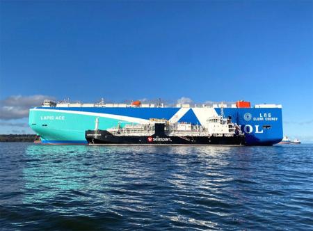 北米西岸で初めてとなる自動車船向けLNG燃料調達年間 北米西岸で初めてとなる自動車船向けLNG燃料調達年間