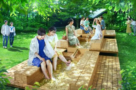 【星野温泉 トンボの湯】1/f ゆらぎとヒノキの香りに 【星野温泉 トンボの湯】1/f ゆらぎとヒノキの香りに