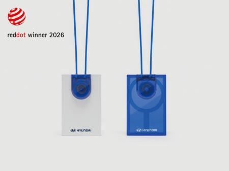 ヒョンデ、社員用IDカードケースで2026年レッド・ドッ