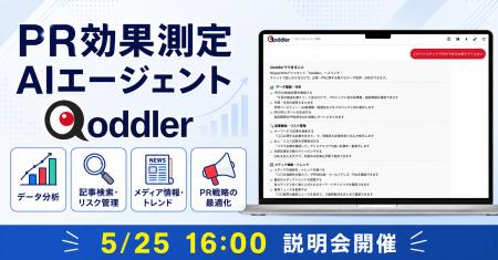 PR効果測定サービスQlipperにAIエージェント『Qoddler