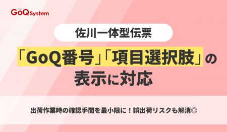 EC一元管理システム「GoQSystem」、佐川一体型伝票の