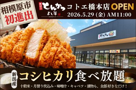 【 相模原に初進出 】“サクふわ衣” のとんかつ×おかわ
