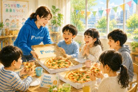 bitFlyer、ビットコインピザデーに合わせ東京都内の児 bitFlyer、ビットコインピザデーに合わせ東京都内の児