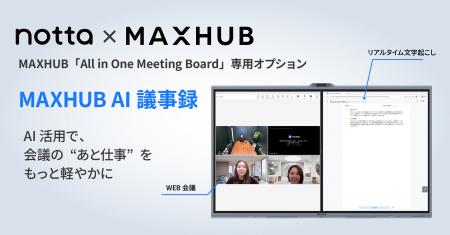 ナイスモバイル、Nottaと協業しMAXHUB「All in One Me