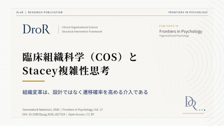 臨床組織科学(COS)とStacey複雑性思考──組織変革は 臨床組織科学(COS)とStacey複雑性思考──組織変革は