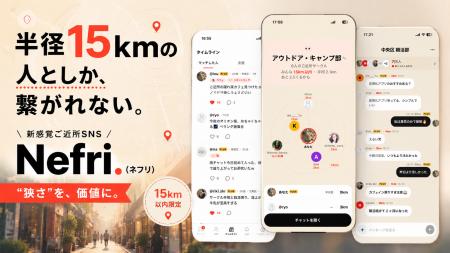 【友達作り】半径15kmの人としか、繋がれない。新感覚 【友達作り】半径15kmの人としか、繋がれない。新感覚