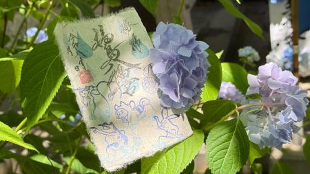 「雨の日こそ、美しい。」福島八幡宮、“ふわふわ和紙”