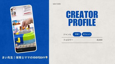 ショート動画取材班に「まい先生⌇保育士ママの100均DI