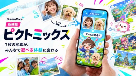 DreamCore、写真からゲームをAI生成する新機能「ピク DreamCore、写真からゲームをAI生成する新機能「ピク