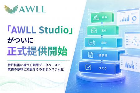 AI活用型業務プラットフォーム「AWLL Studio」、正式 AI活用型業務プラットフォーム「AWLL Studio」、正式