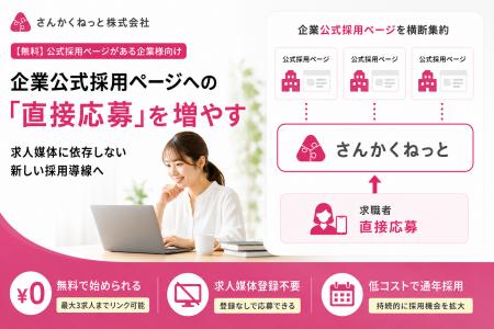 【無料】公式採用ページがある企業様向け｜直接応募を