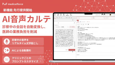 アトミックソフトウェア「AI音声カルテ」を先行提供開
