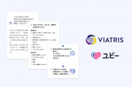 ヴィアトリス製薬とUbie、全般不安症（GAD）の早期発
