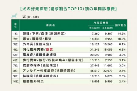 犬と猫の誤飲事故、0~2歳で増加傾向 犬と猫の誤飲事故、0~2歳で増加傾向