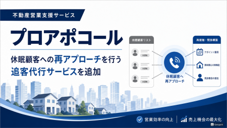 不動産営業支援サービス「プロアポコール」に休眠顧客