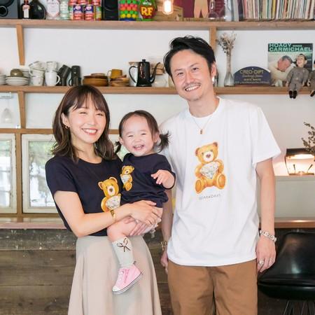 テディベアがプリントされた家族で着られるウェアが発