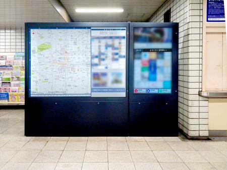 Osaka Metro「本町駅」にある周辺案内地図「ナビタ」