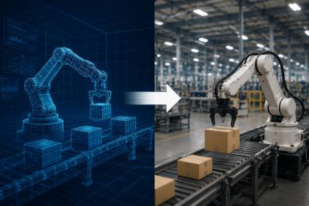仮想空間で学習したAIを現実世界のロボットへ展開...