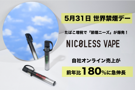 【世界禁煙デー】たばこ増税による節煙ニーズで「NICO 【世界禁煙デー】たばこ増税による節煙ニーズで「NICO