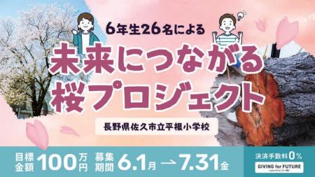 長野県佐久市立平根小学校6年生による寄付型クラウド