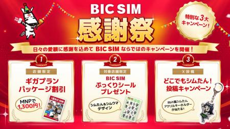 【BIC SIM】店舗限定SIMパッケージ代が1,300円に！BIC