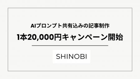 AIプロンプト共有込みの記事制作1本20,000円キャンペ